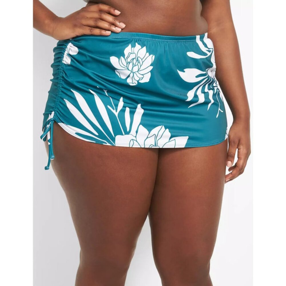 Lane Bryant Cacique Adjustable Drawstring Swim Skirt 24